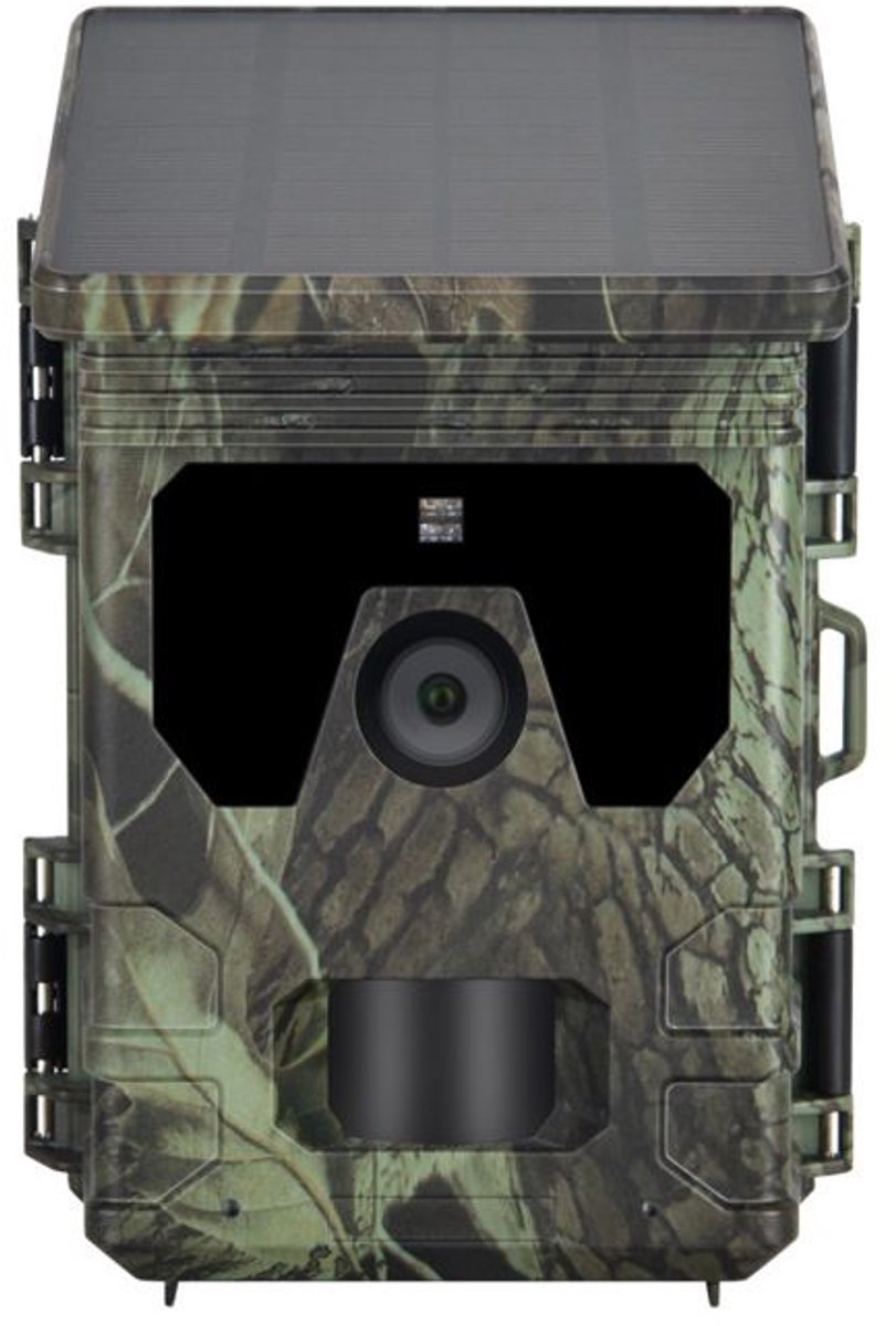 Jachtcamera, 4K-resolutie, 50 MP, werkt op zonne-energie, bewegingssensor, nachtzicht, IP65 waterdicht, camouflage.