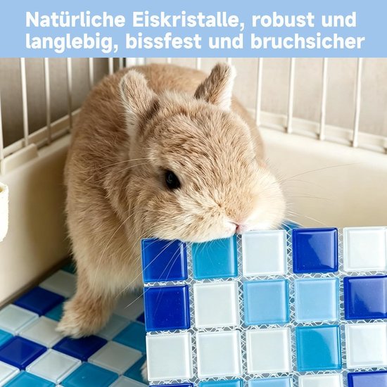 Koelmat 30 x 13,3 cm voor konijnen en kleine huisdieren, verkoelende slaapmat, krasbestendig kussen voor hamsters en eekhoorntjes, ideaal voor warme dagen — afbeelding 4