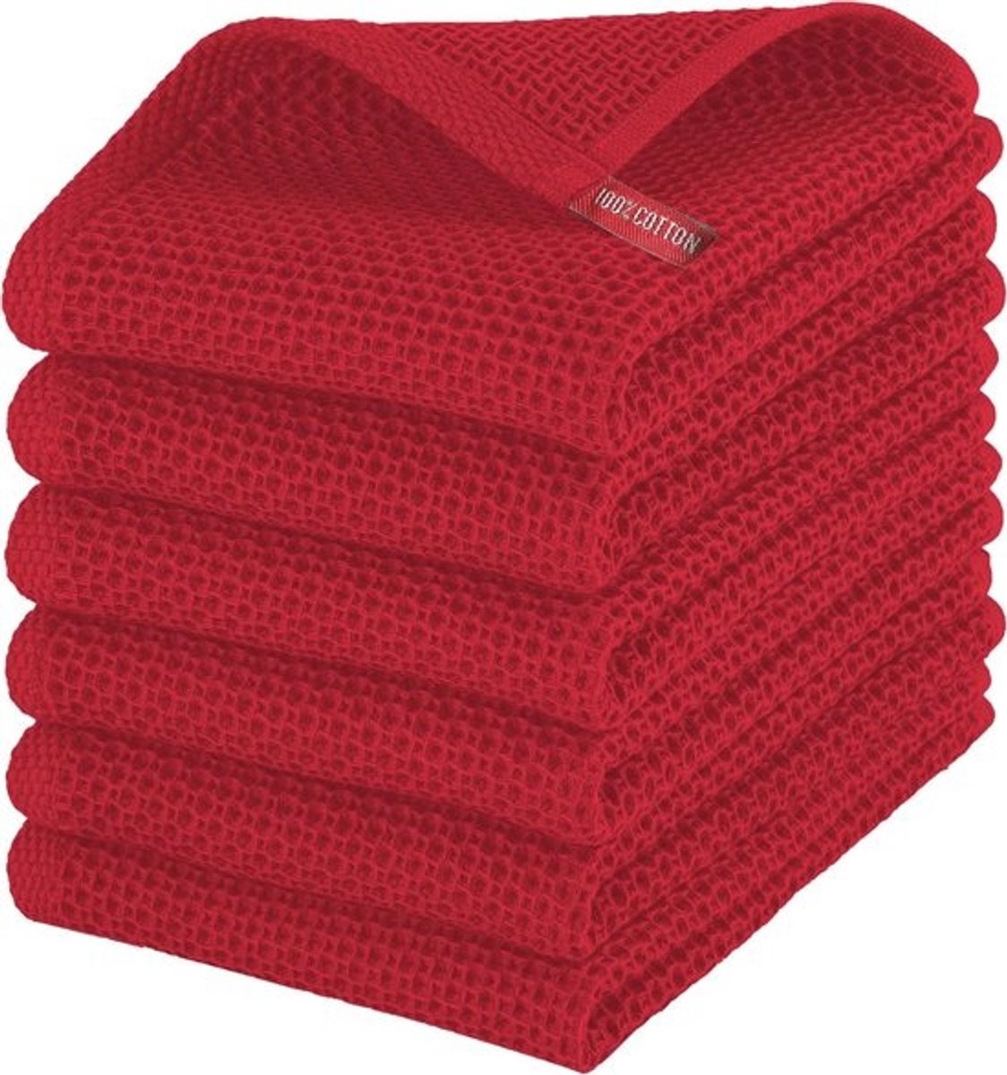 Premium Wafel Keukenhanddoeken 6-pack van 100% Turks Katoen – Sneldrogend en Hoge Absorptie