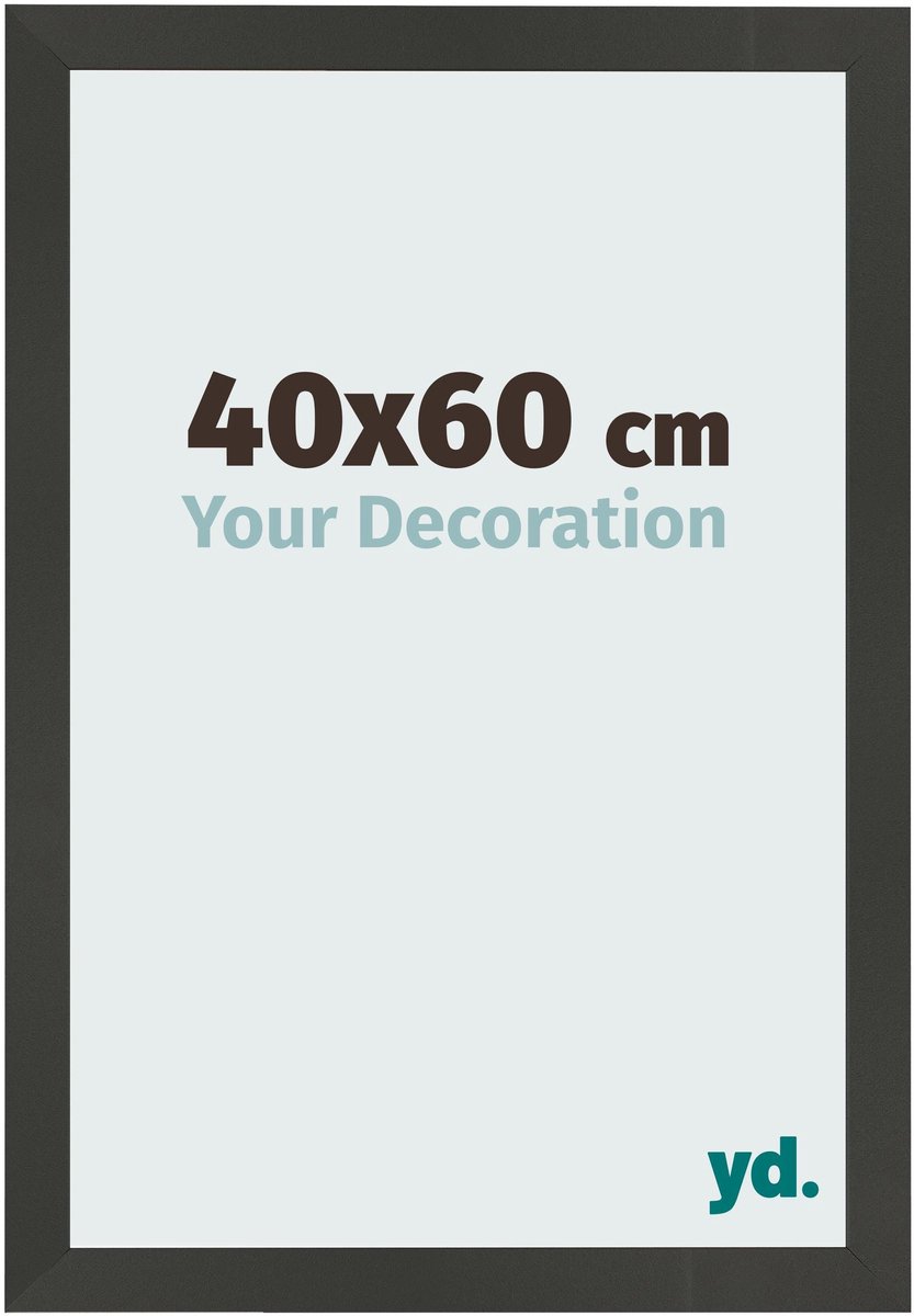 Your Decoration - Fotolijst 40x60 cm - MDF - Antraciet - Bologna