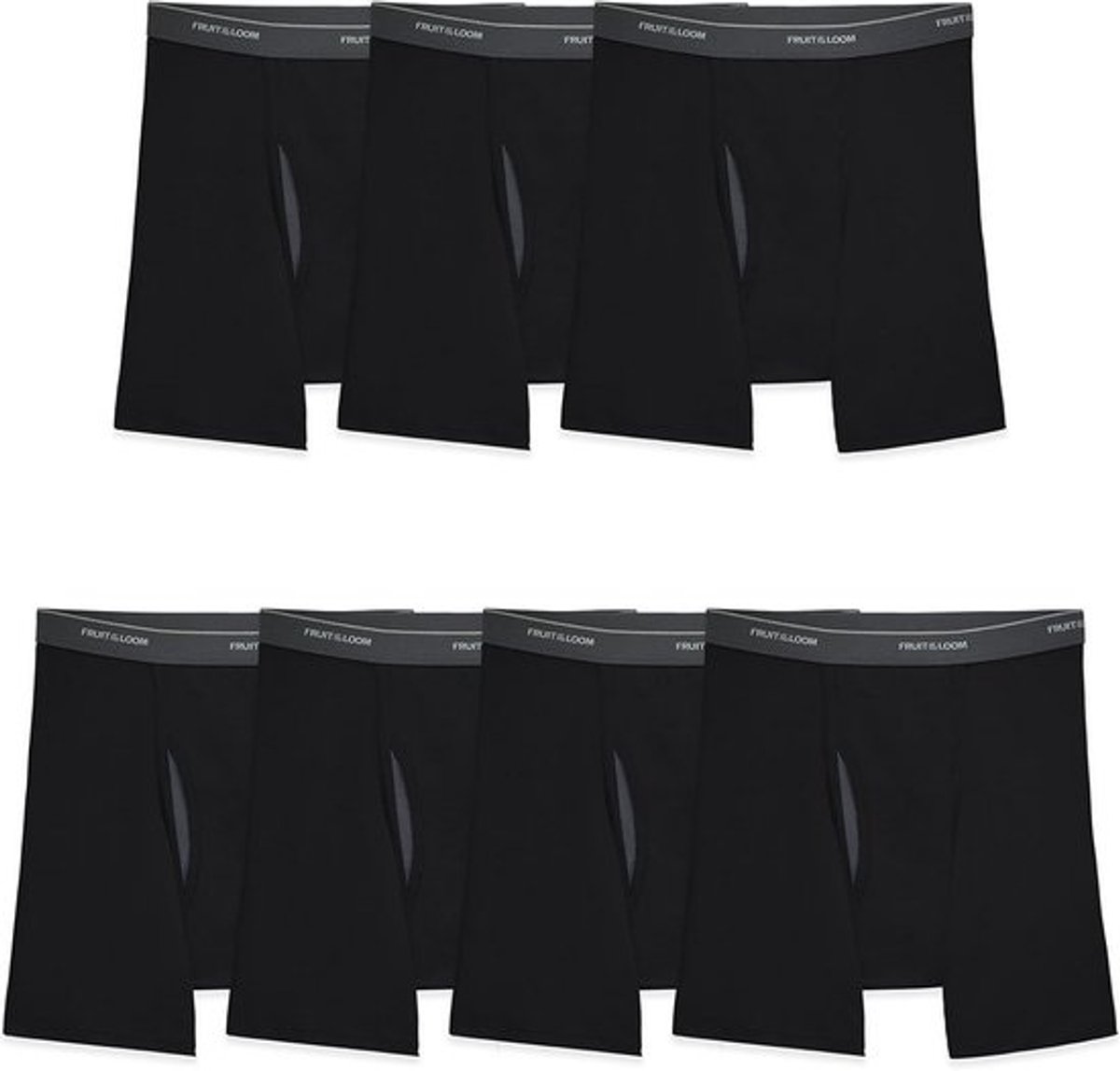 Comfortabele boxershorts voor heren - 7-pack - Zwart - XL