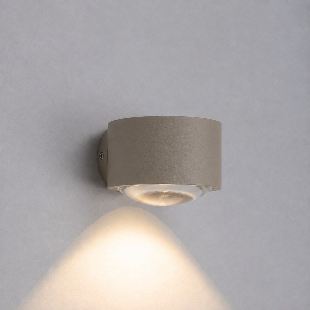 KS Verlichting - wandlamp - Scope - downlighter - champagne - beige - binnenverlichting - glas - aluminium - IP65 - muurlamp - 3000K
