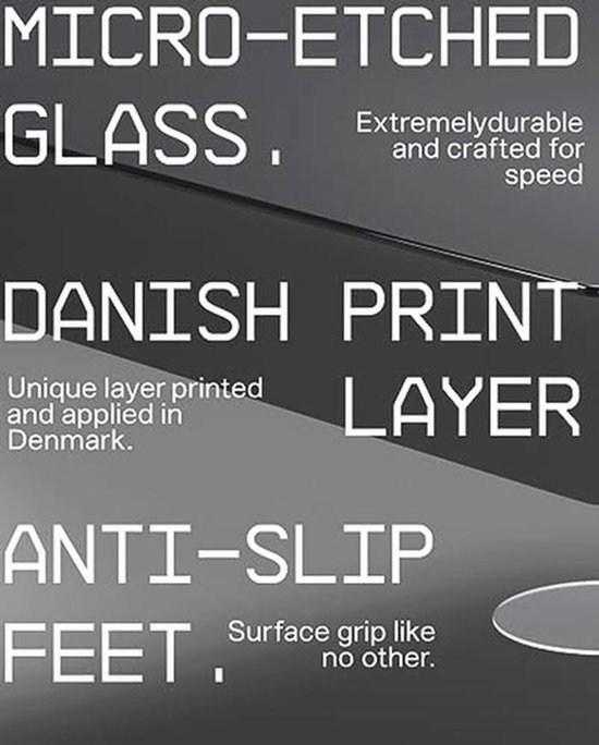 Grote Gaming Muismat van Glas - 400 x 500 mm - Zwart - Verbeterde Precisie en Snelheid — afbeelding 3