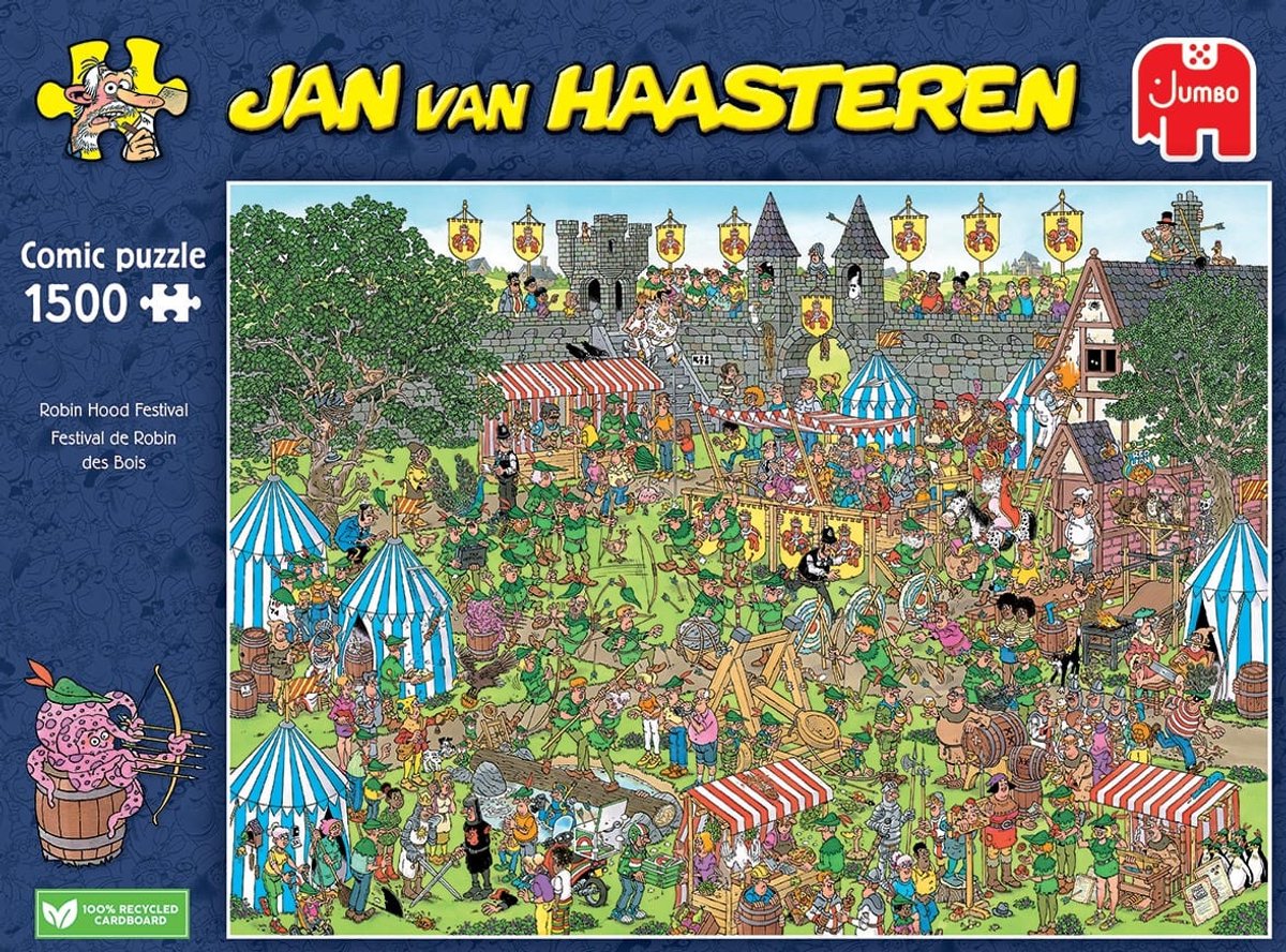 Bol.com Jan van Haasteren - Robin Hood Festival - 1500 stukjes - Puzzel - Legpuzzel aanbieding