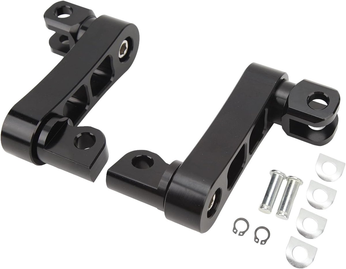 Verstelbare motorfiets voetsteunen voor touring, 360° draaibare beugel kit, comfortabele en duurzame aluminium voetsteunen voor optimale rijervaring en stabiliteit