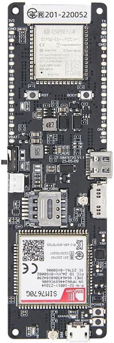 Ontwikkelbord ESP32-S3 - 4G LTE Module - IOT Communicatie - Lange Afstand GPS - Laag Stroomverbruik