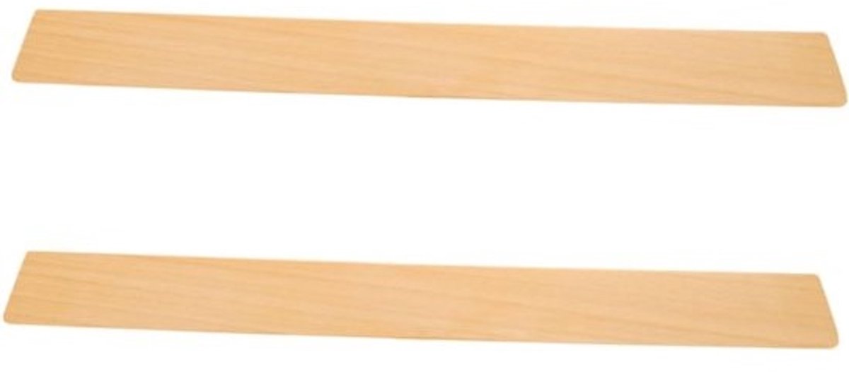 Drempelhulp Set - Toegankelijkheidsoplossing - Verbeter Mobiliteit - Duurzaam Massief Hout - 50 x 5.5 x 1 cm - Lichtbruin