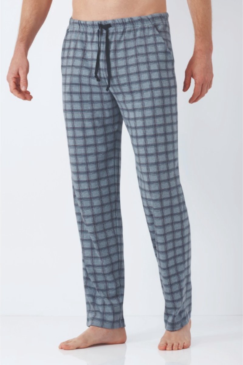 Premium heren lounge broek jeans gemêleerd Hajo - Blauw - Maat - 48