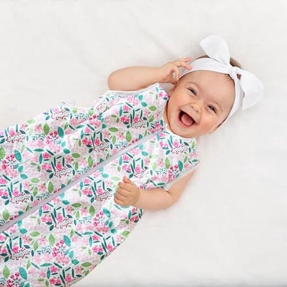 Babyslaapzak 2,5 TOG voor 6-18 maanden - Winter Slaapzak - Kinderslaapzak voor Jongens en Meisjes - 100% OEKO-TEX Gecertificeerd Katoen - Bloem Ontwerp (70-90 cm)