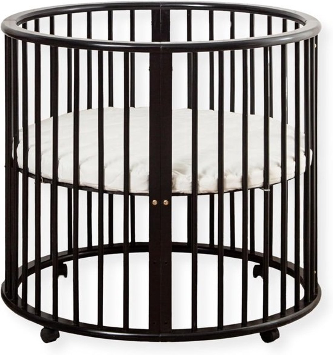 Ronde Houten Baby Playpen met Matras - Veilig en Compact - 91x91x85 cm