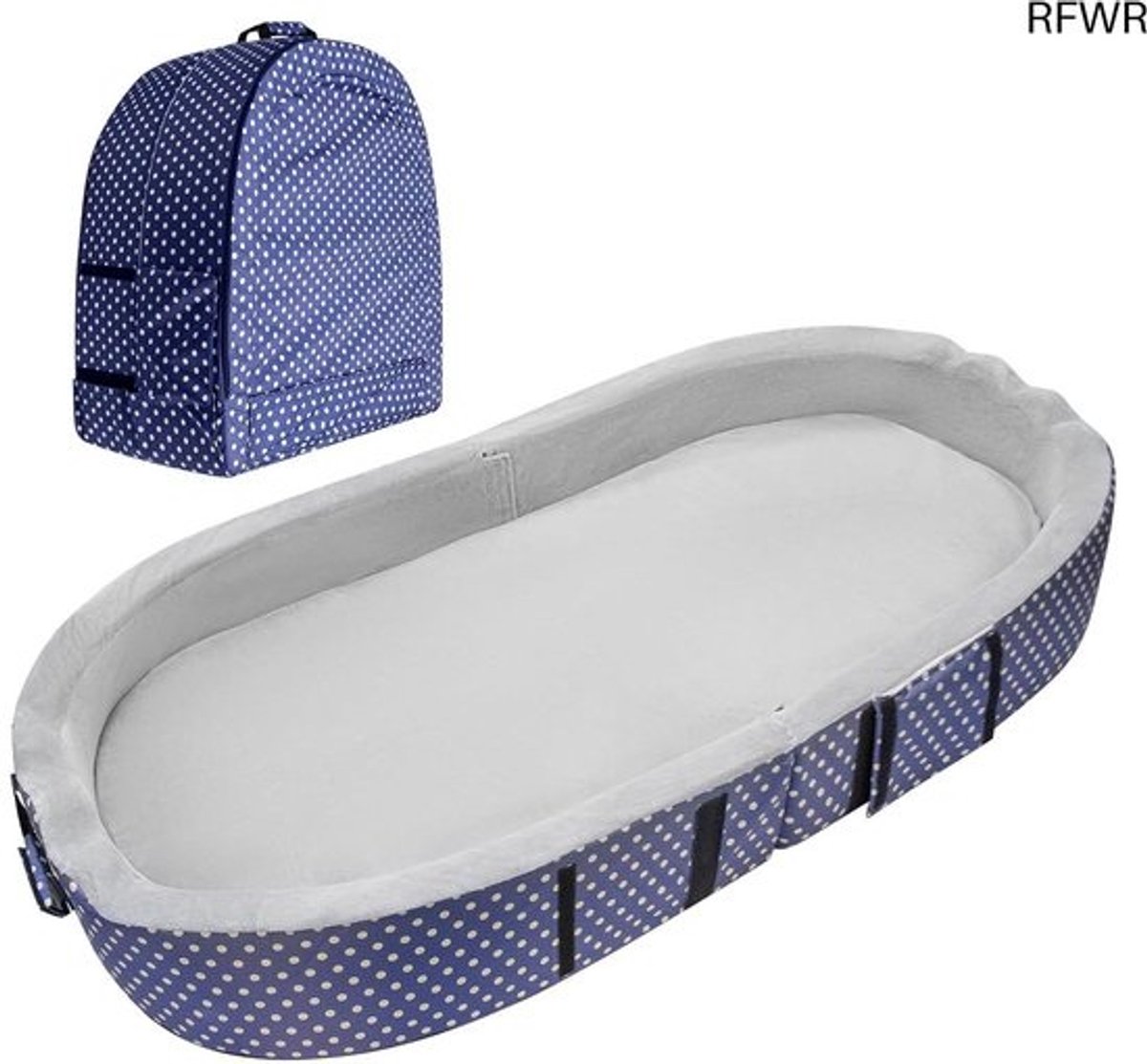 RFWR® Opvouwbaar Reisbed voor Peuters en Baby's met Zacht Matras - Wasbaar en Waterdicht
