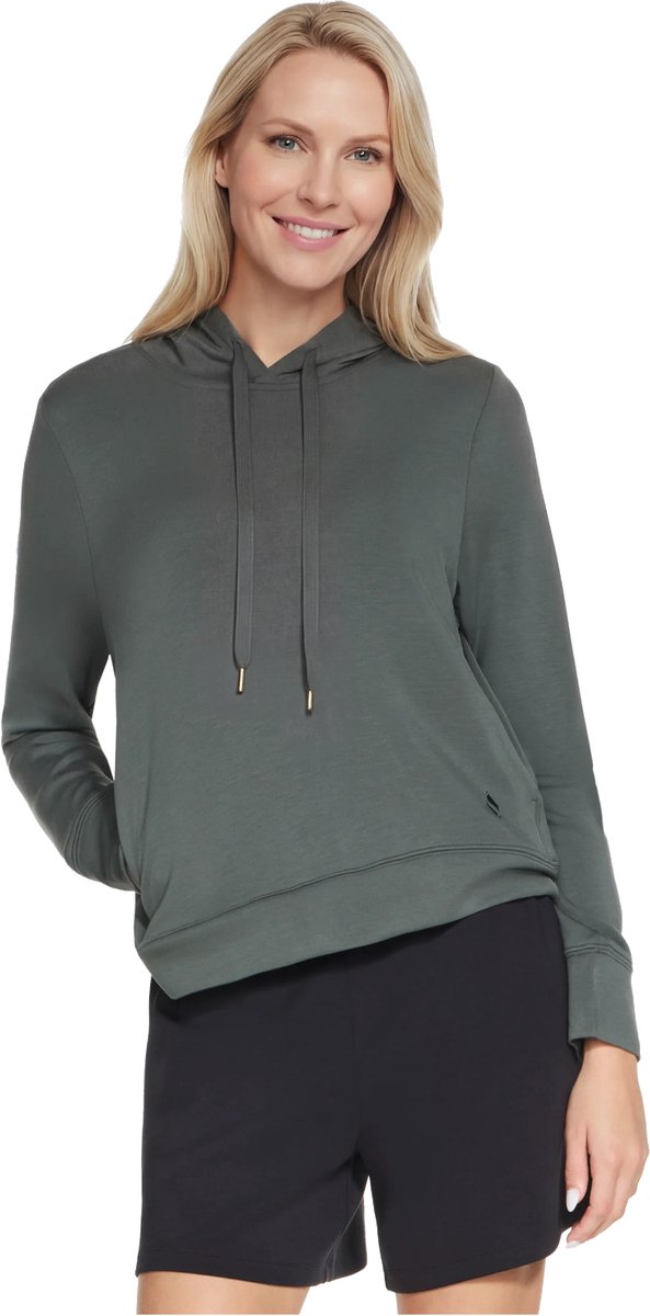 Skechers Cozy Luxe Hoodie, Vrouwen, Groen, Sweatshirt, maat: L