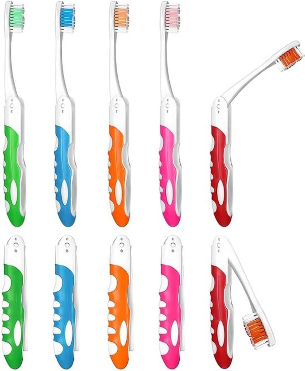 10x Opvouwbare Reistandenborstels - Zacht en Compact voor Vakantie en Camping
