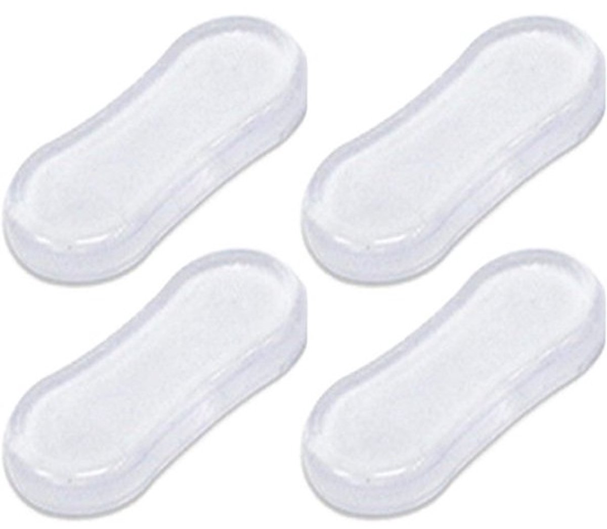 Toiletbril Bumpers - WC-bril buffers - Stille Sluiting - Zelfklevend Siliconen - 51x23x10mm - Wit