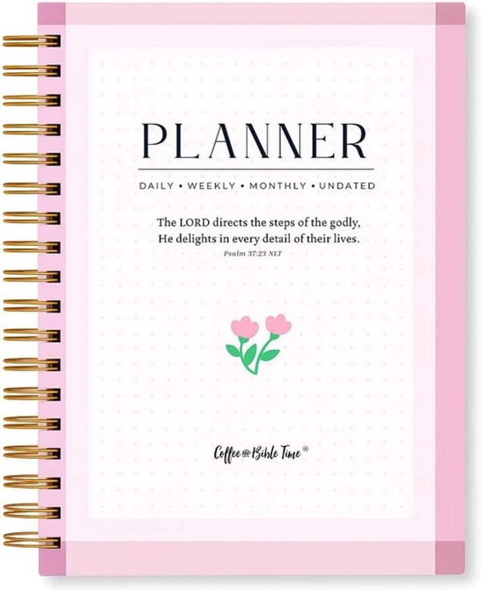 Christelijke Kalender - Gedateerde Planner - Dagelijkse Planning - Bijbel Lezen Logboek - 19x24 cm - Meerkleurig