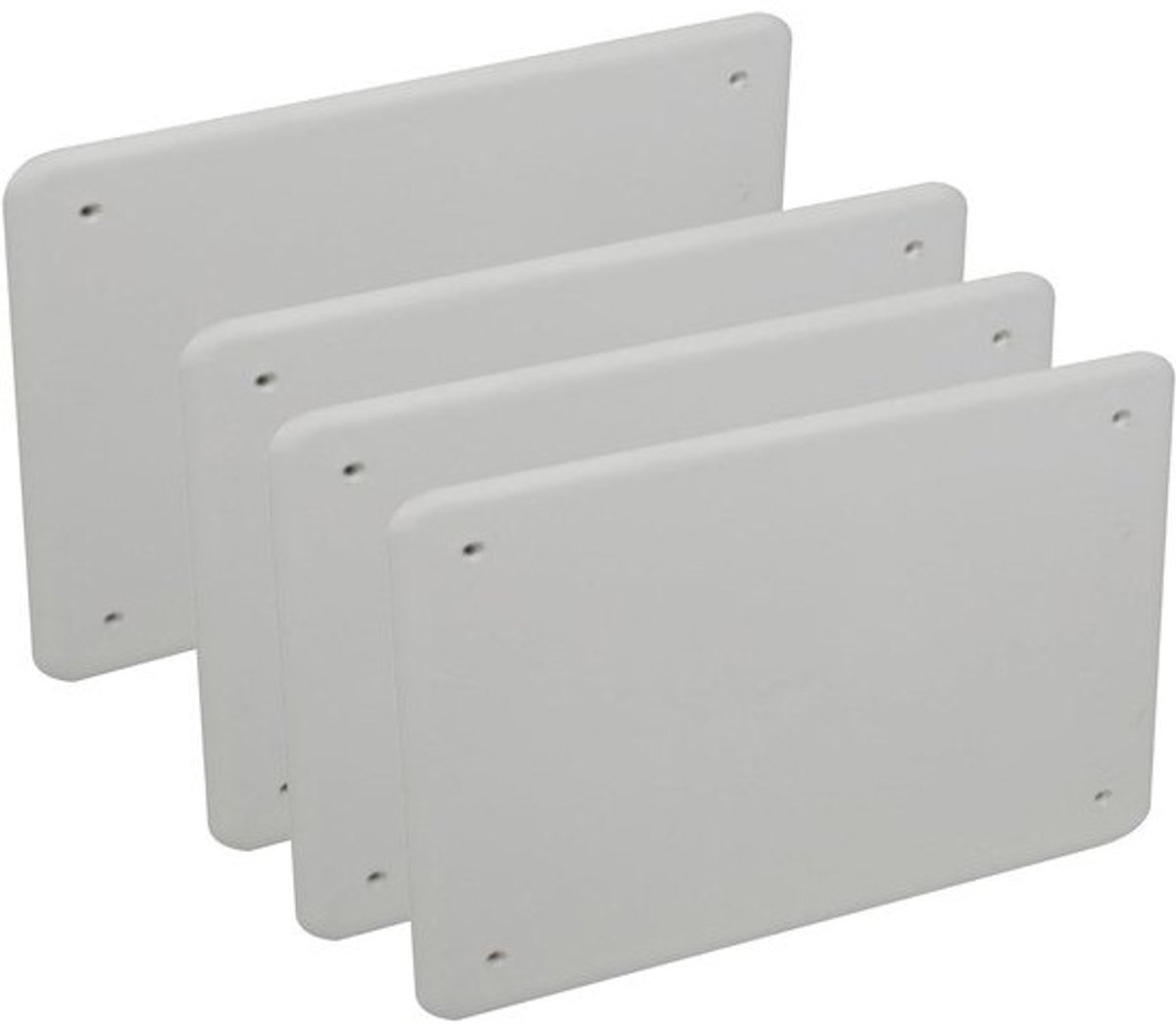 Deksel voor aansluitdozen - Afdeksel kabeldoos - Afdekken leidingen - Bevestigingsschroeven inbegrepen - 153 x 98 mm - Wit