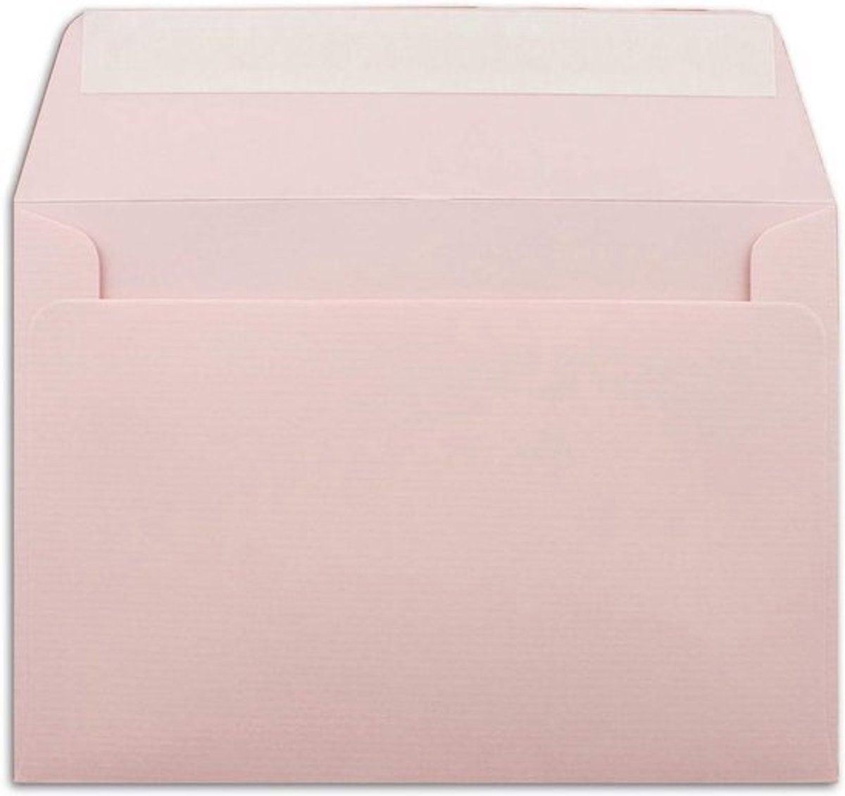 Gekleurde C6 Enveloppen - Geribbelde Briefkaarten - Bijzondere Post Versturen - Zelfklevende Sluitstrip - 114 x 162 mm - Roze