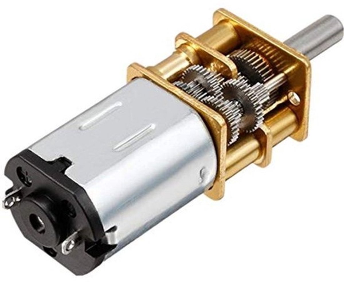 Mini DC Tandwielmotor met Korte As en Metalen Transmissie - 6V/12V Opties voor RC Auto en Robotica