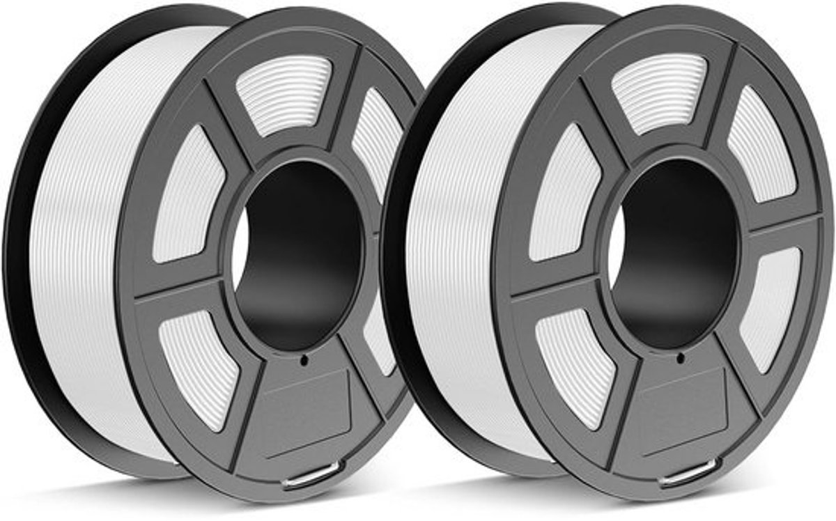 PETG Filament 1.75mm 2.2kg Set Wit, Hoge Precisie en Netjes Gewikkeld voor 3D Printers