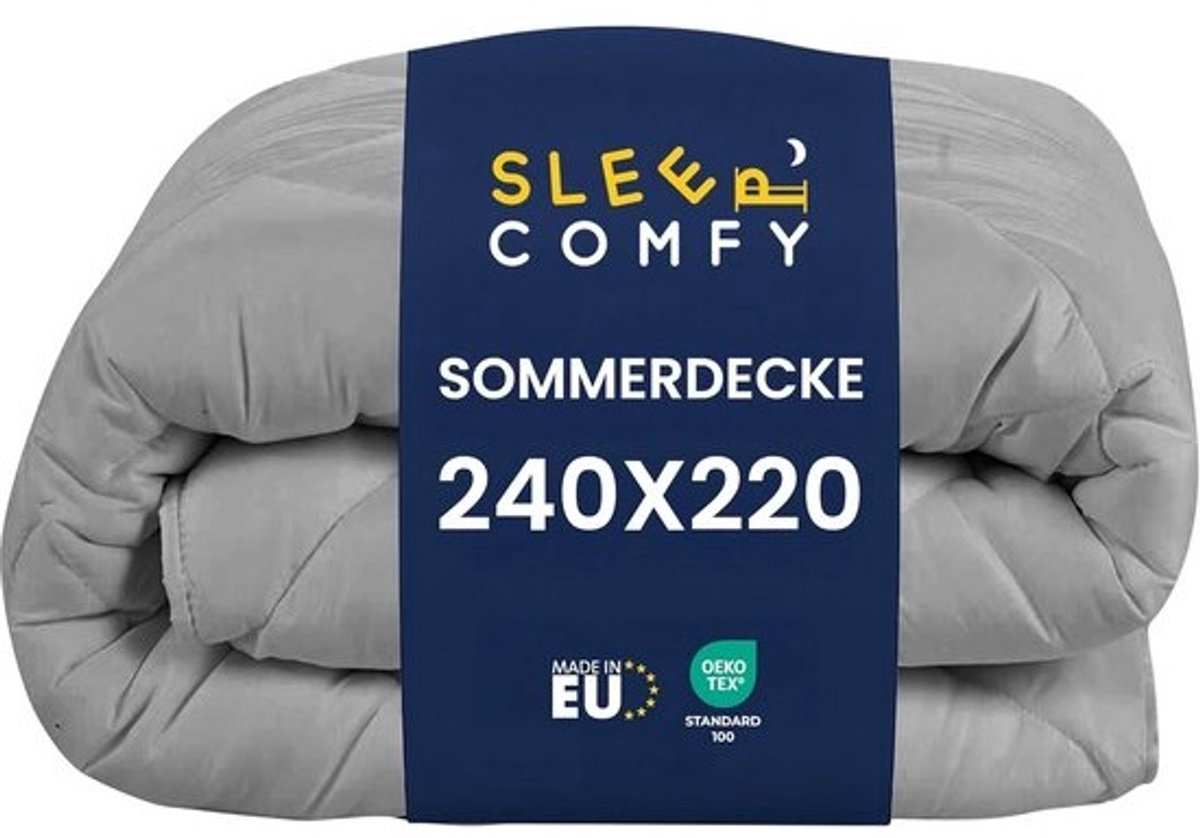 2-in-1 Zomer & Winter Dekbed 2240x220 zonder Hoes, Ultralicht Microvezel Doorgestikt Dekbed met OEKO-TEX Certificaat