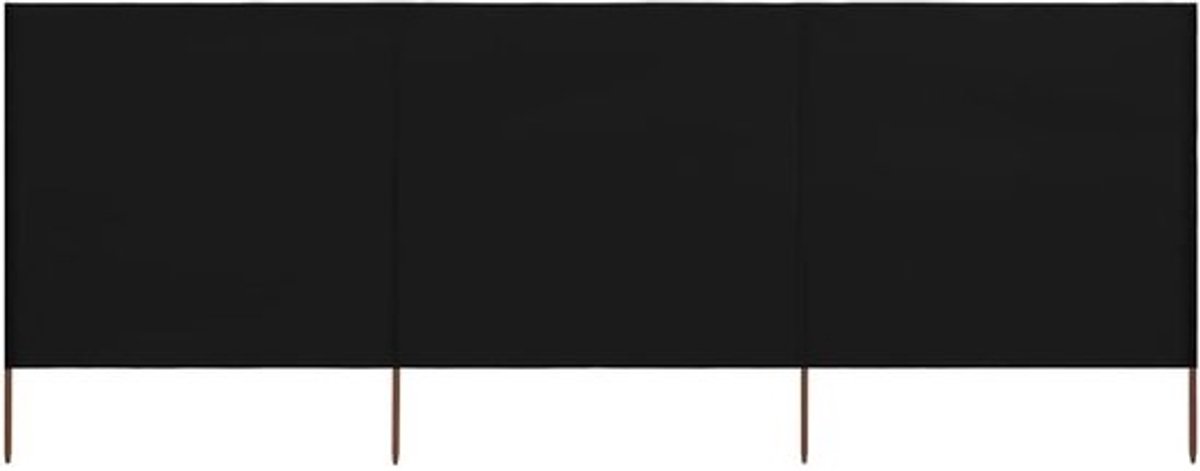 Windscherm Tuin - Privacy Scherm - Wind Vangen - Opvouwbaar 3-Paneel - 400x160cm - Zwart
