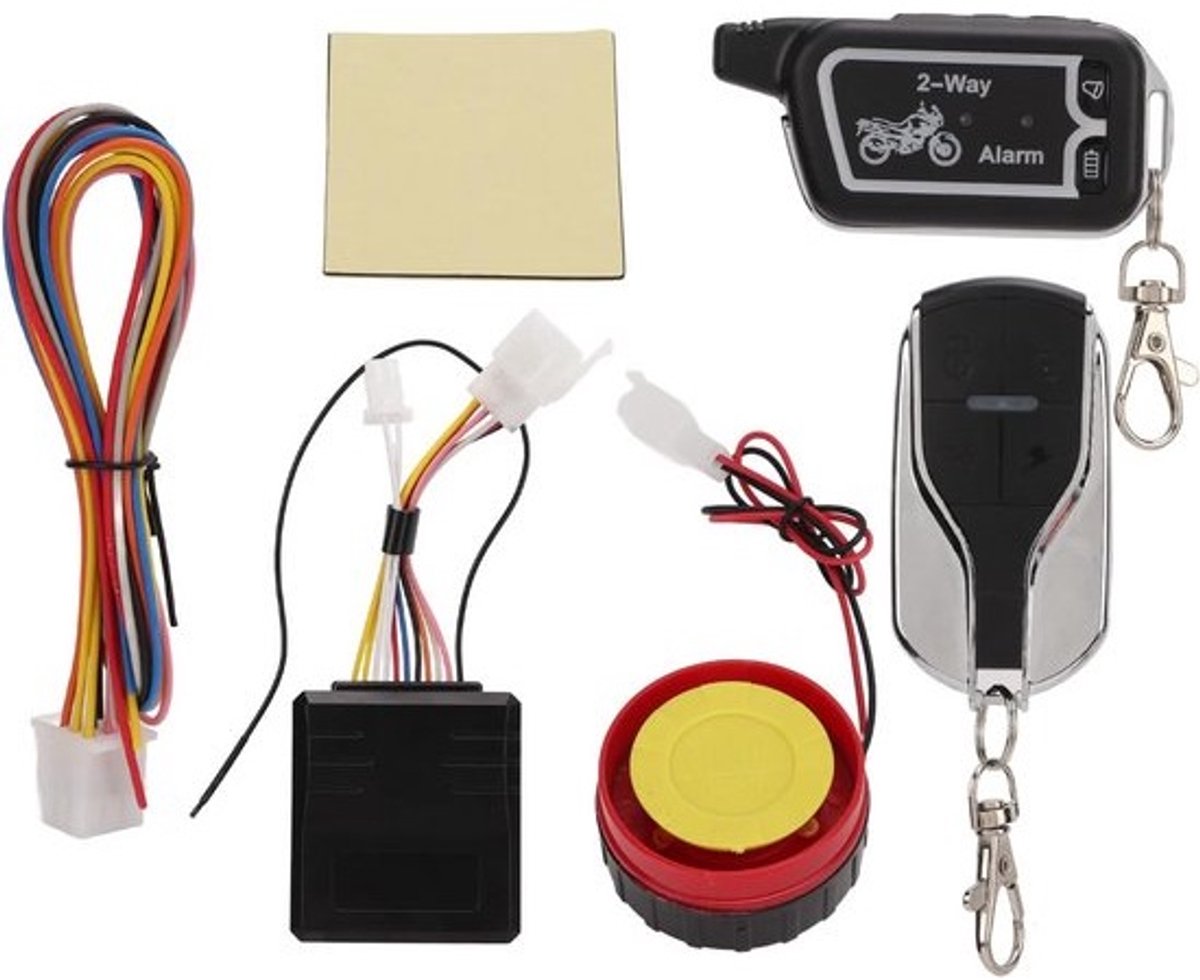 Tweeweg Motor Alarm Systeem met Trilling en Geluidswaarschuwing | Startbeveiliging en Stille Modus