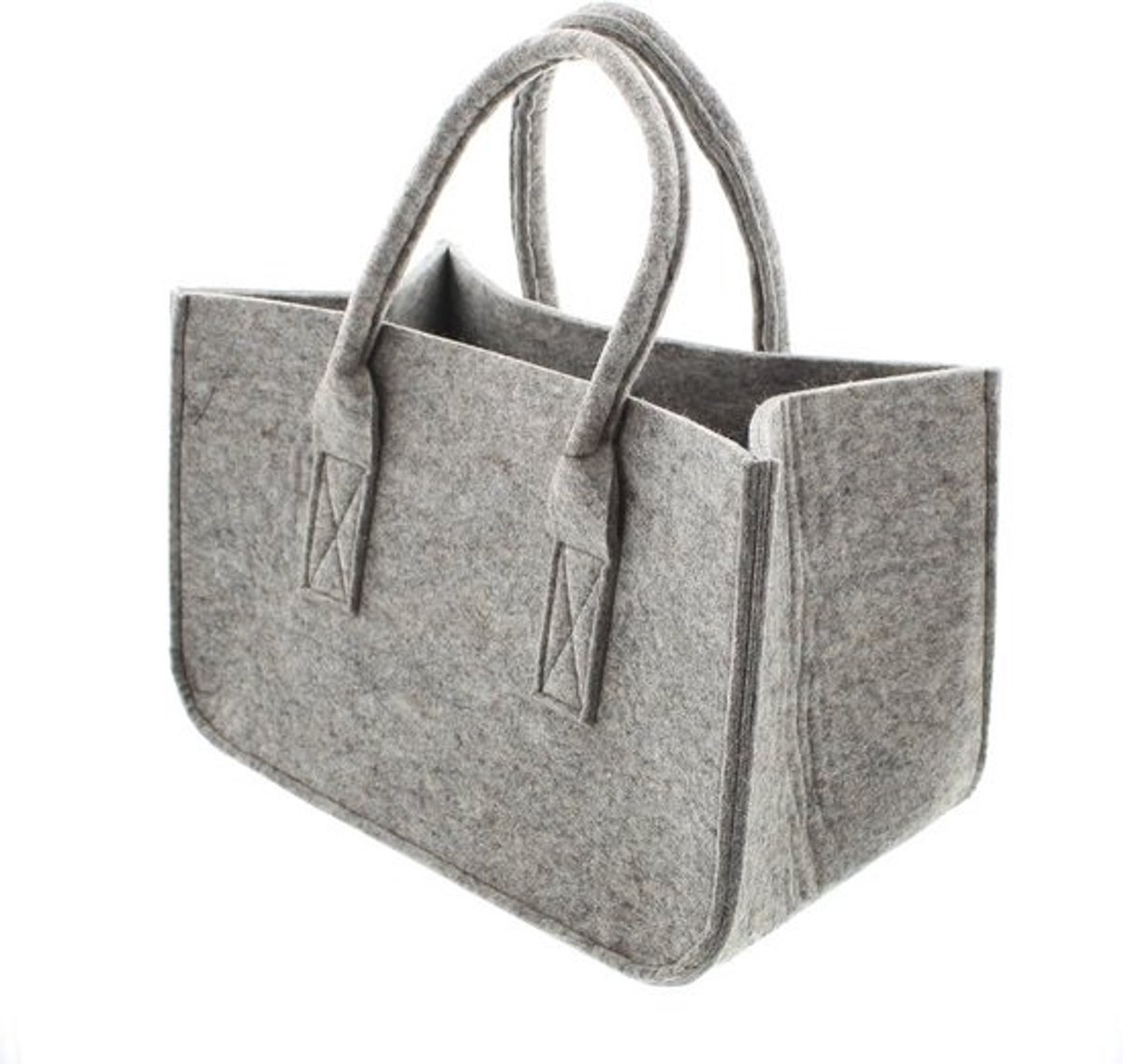 Lichte Grijze Vilten Tas - 40 x 22 x 24 cm