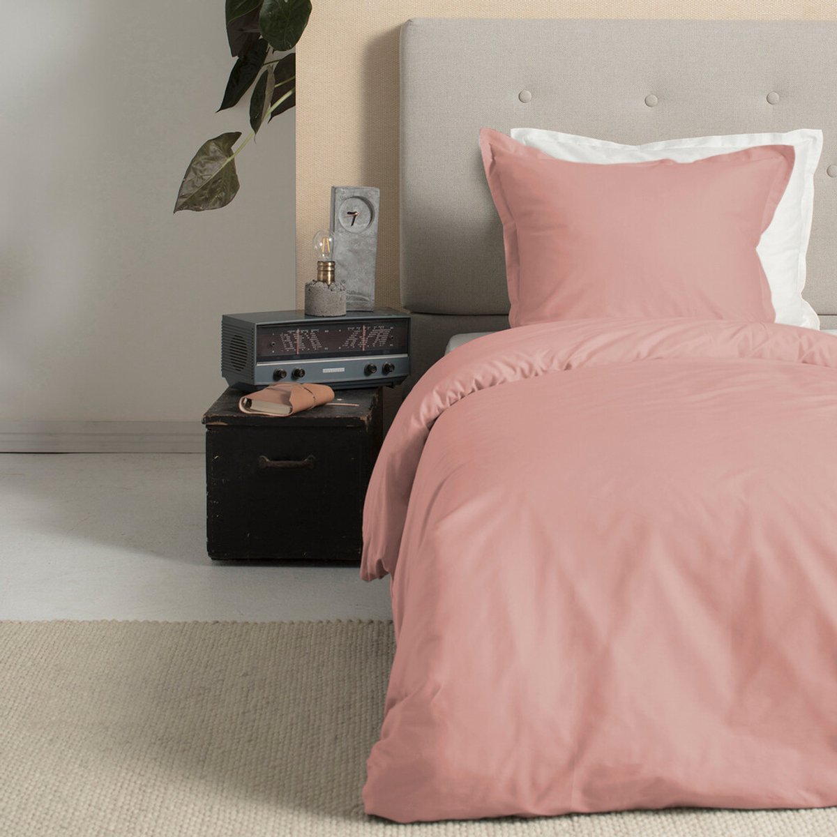 Cinderella Sundays Dekbedovertrek - 1 persoons - Satijn - 140x200/220 cm - licht roze + 1 kussensloop 60x70 Rose Pink