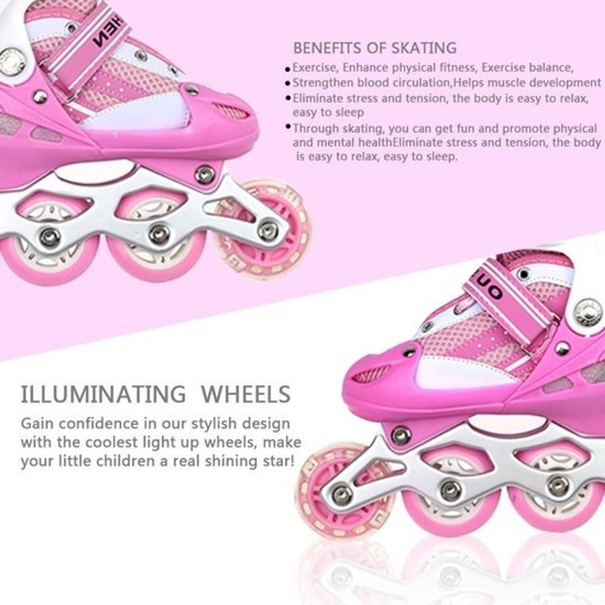 Verstelbare Rolschaatsen voor Kinderen en Jongens - 4 Wielen Inline Skates