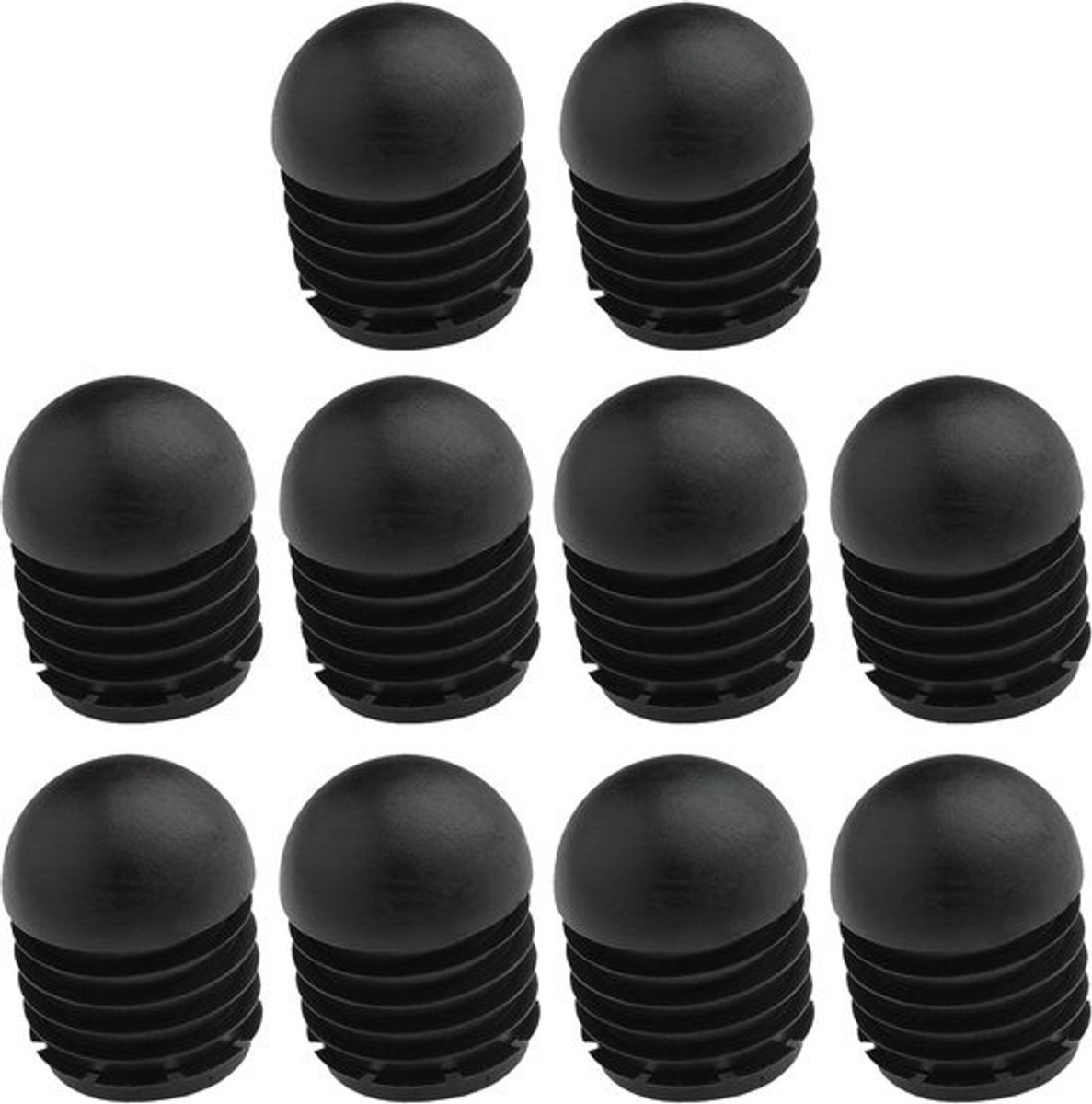 10 Stuks Ronde Stoel- en Tafelpoten Doppen Zwart 30 mm Antislip