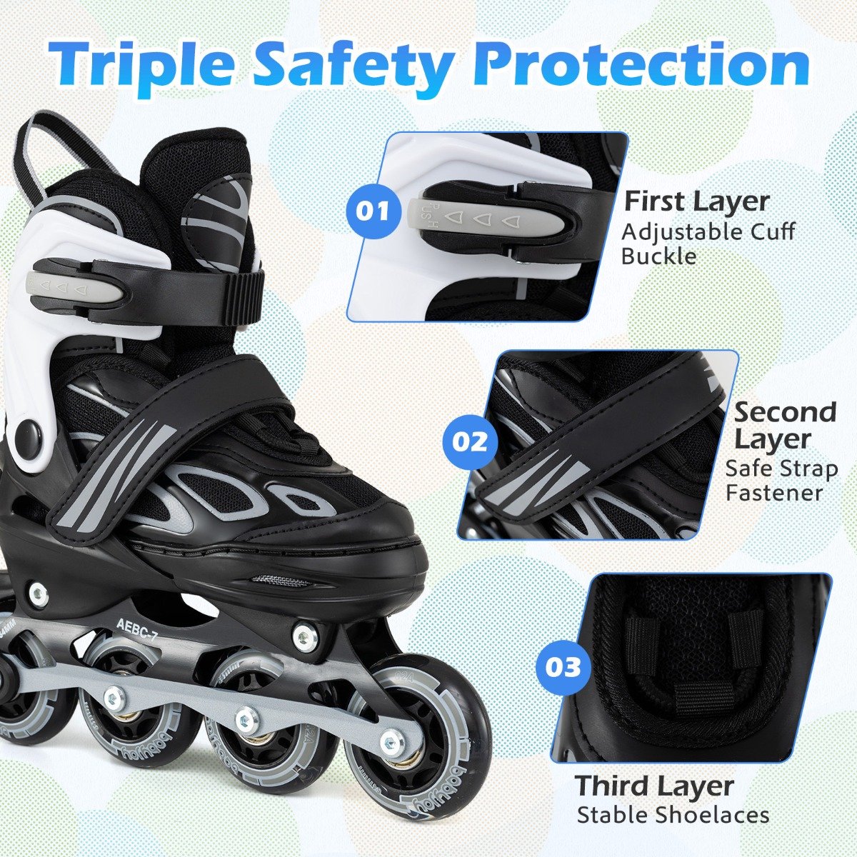 SureDeal® - Sportspeelgoed - Verstelbare Inline Skates - Kinderen Maten Verstelbare - Lichtgevende Wielen Verlichte - Binnen - Donkerbruin