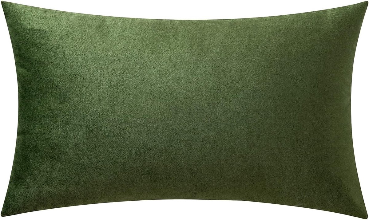 Zachte Velours Kussenhoes 30 x 50 cm in Matcha Groen voor Sofa en Interieurdecoratie - 1 Stuk
