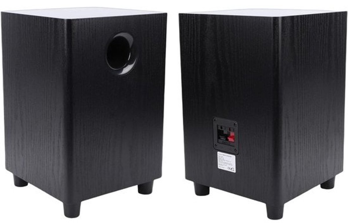 Thuissubwoofer Passief - Krachtige Basbox - Thuisbioscoop Versterken - Slagvaste MDF Constructie - 41 x 31 x 30 cm - Zwart