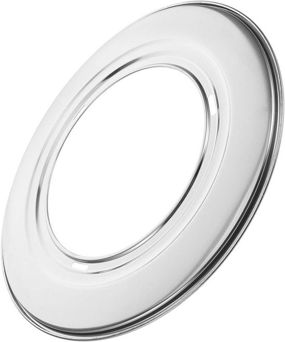 Ronde Stoomring - Stoommand Adapter - Stomen van Voedsel - Met Watertray - 28.5 cm - Zilver