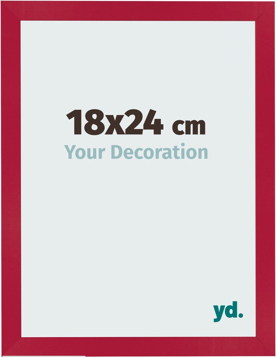 Your Decoration - Fotolijst 18x24 cm - MDF - Rood - Bologna