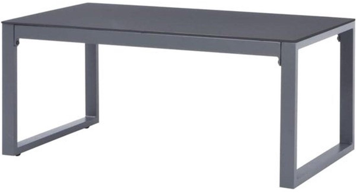 Salontafel Aluminium - Bijzettafel Koffietafel - Terras Woonkamer - Industriële Uitstraling - 90x50x40 cm - Aluminium