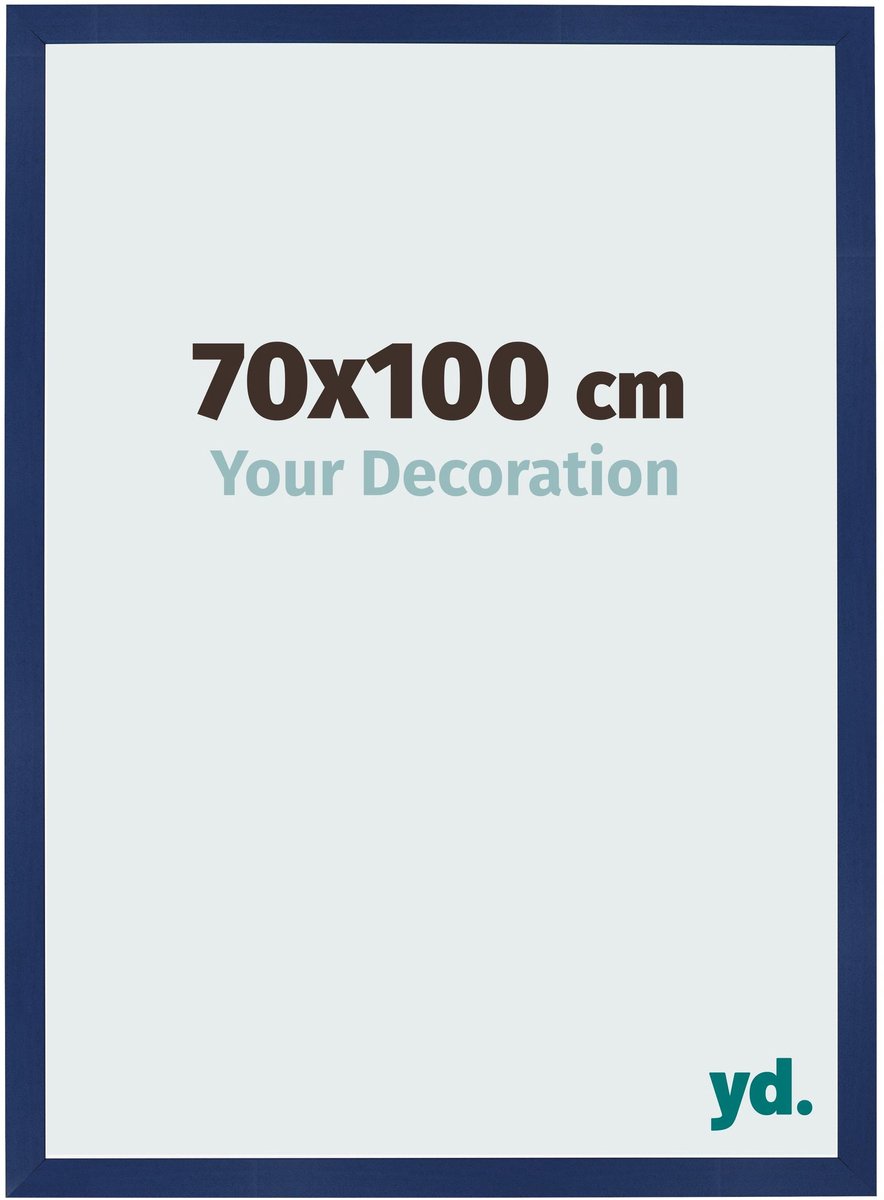 Your Decoration - Fotolijst 70x100 cm - MDF - Donkerblauw Geveegd - Bologna