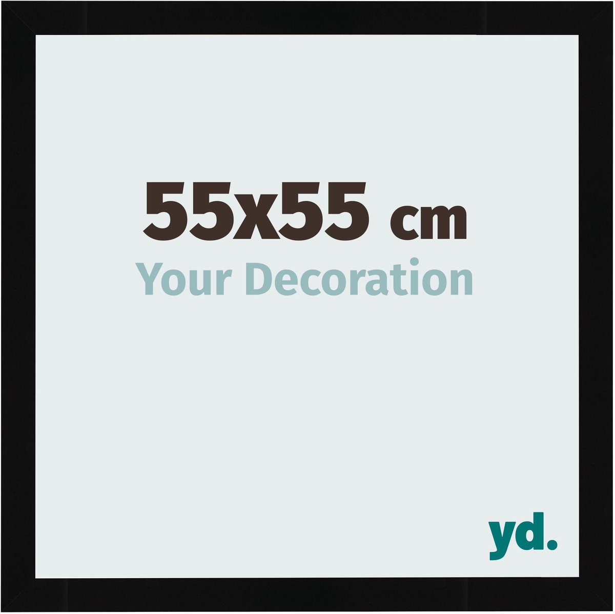 Your Decoration - Fotolijst 55x55 cm - MDF - Zwart Hoogglans - Bologna