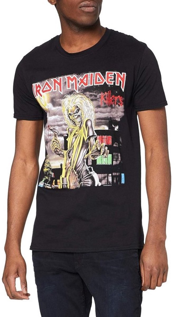 Iron Maiden Killers Cover T-Shirt voor Heren - Collector's Editie - Zwart - XXL