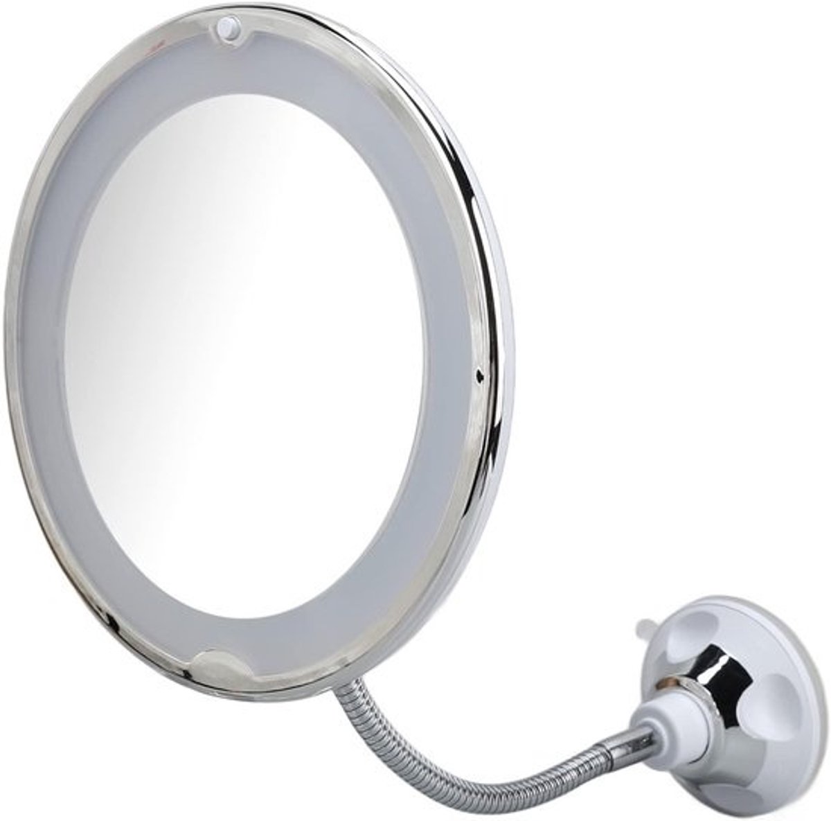 Vergrotende Make-upspiegel - LED Spiegel - Gedetailleerde Make-up - 10x Vergroting - 41 cm - Wit