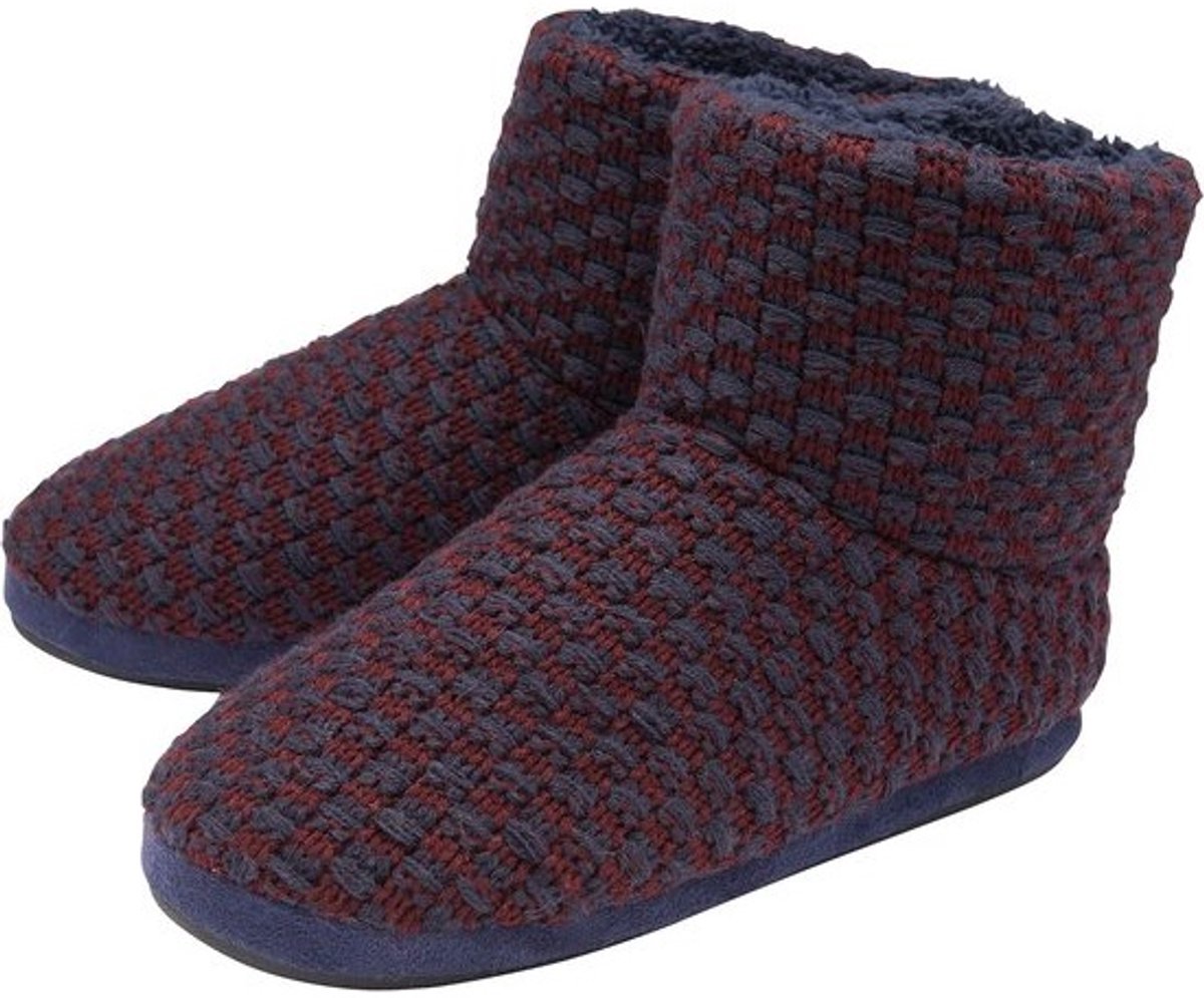 Heren Pantoffels met Rubber Zool en Warme Binnenvacht - Comfortabele Pluche Slippers voor Binnen