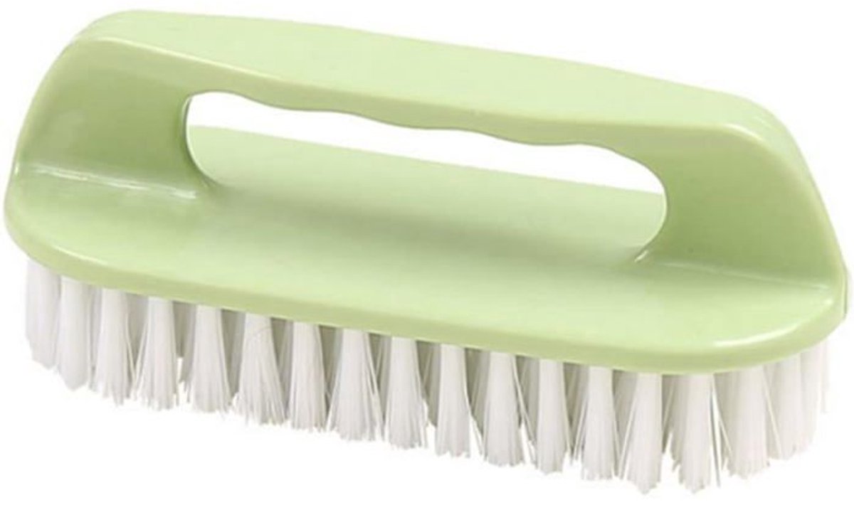 LISM-4-in-1 multifunctionele handborstel voor kleding, tapijten en lakens; duurzame en zachte plastic borstelharen - groen.