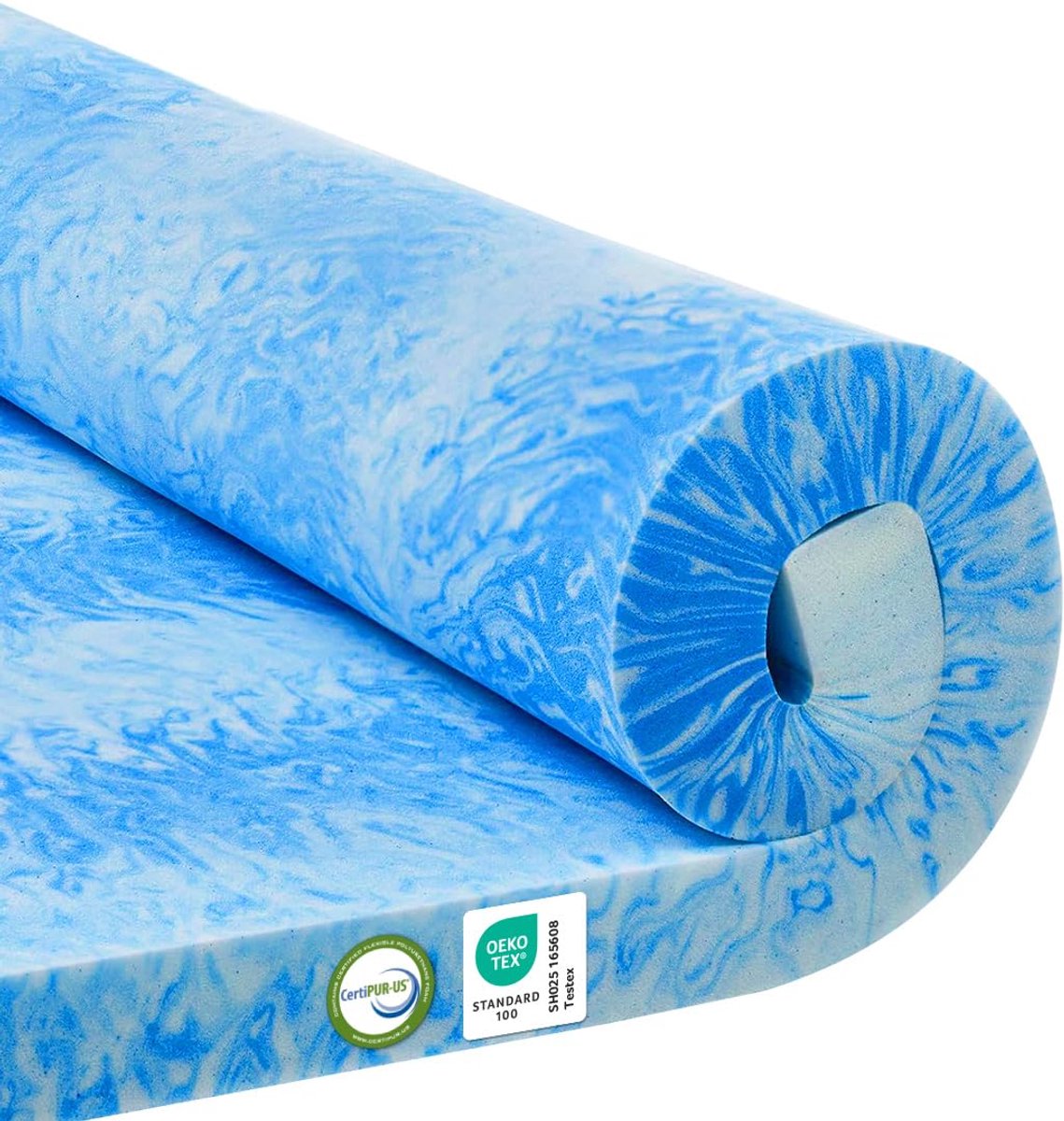 SnelShoppen - Dream Comfort Foam Topper 80 x 200 cm, 5 cm Traagschuim met Ademende Overtrek, Verkoelend Effect en Perfecte Aanpassing voor Matrassen,