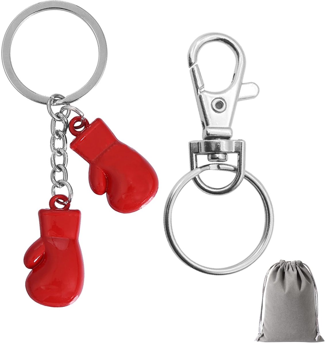 Dailygoods - Bokshandschoen-sleutelhanger - Mini metalen bokshandschoenen cadeau voor boksliefhebbers