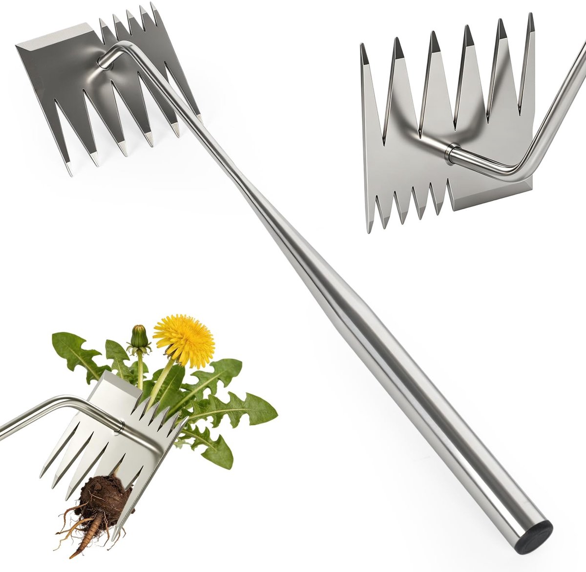 Dailygoods - Onkruidverwijderaar 2-in-1 - Efficiënte Tuingereedschap met Lange Steel