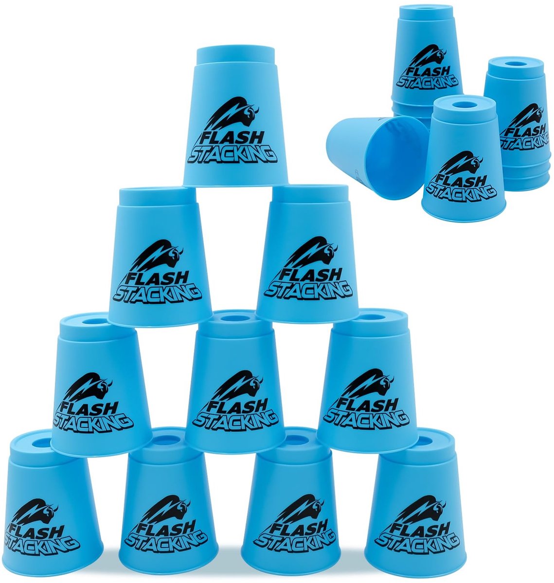 Dailygoods- Stapelbekers - 12 Stuks - Sport Stapelspeelgoed - Stapelspel - Competitie - Training - Snel Reactievermogen