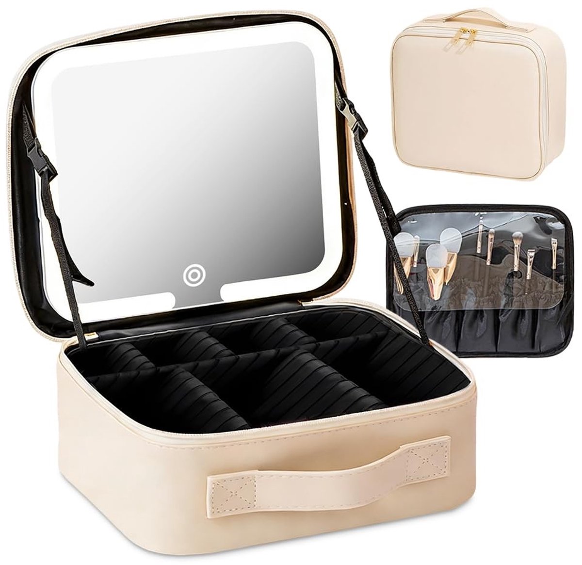 Dailygoods - Cosmetica tas met spiegel en verlichting - Perfect voor reizen in 3 kleuren