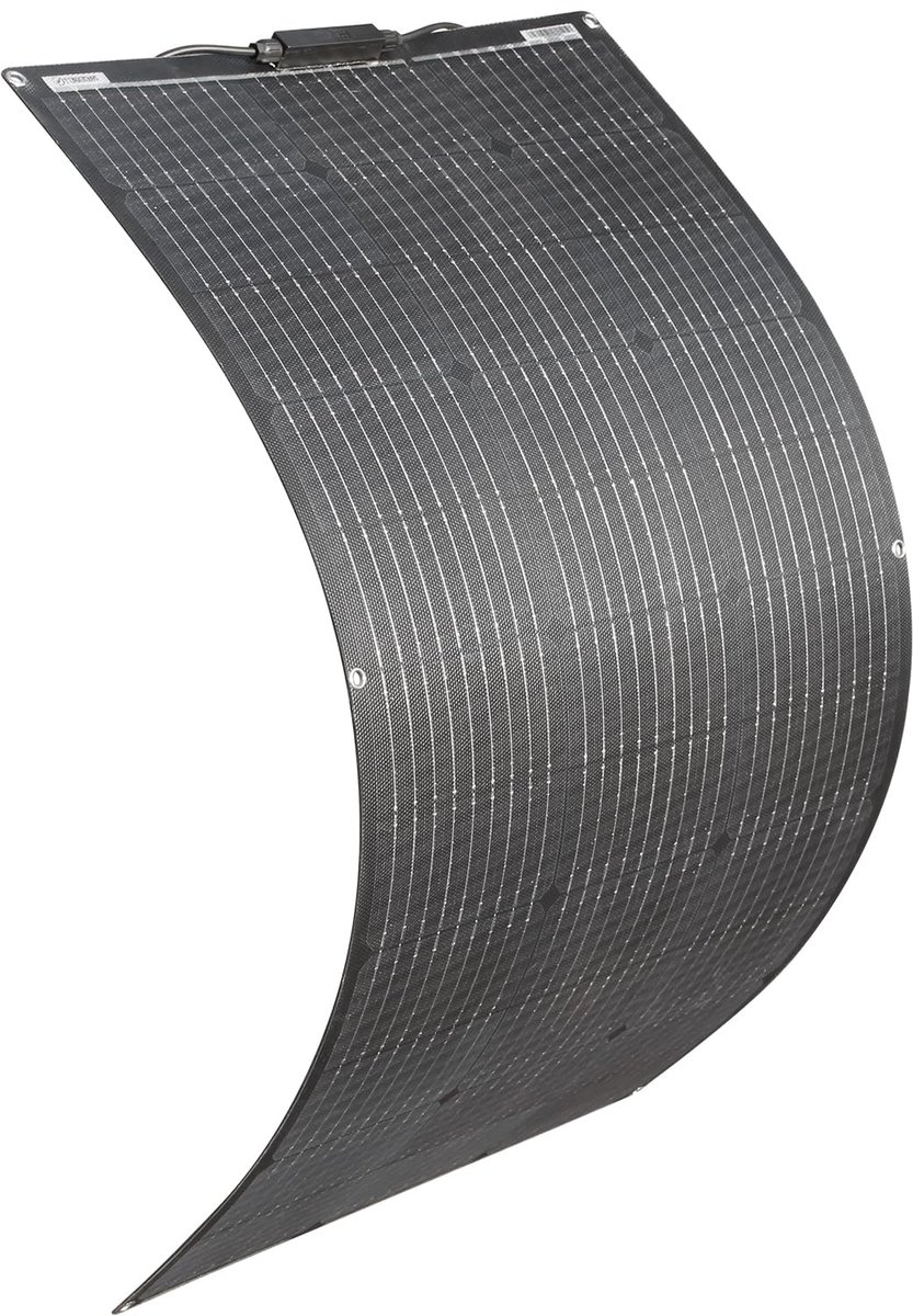 SnelShoppen - Flexibel Zonnepaneel 100W Draagbaar ETFE Monokristallijn Zonnemodule 18V Voor Tuinhuis, 12V Batterij, Eilandsysteem/Off-Grid Systeem