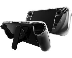 SnelShoppen - KZIOACSH Clear Case voor Steam Deck/Steam Deck OLED - Volledige Bescherming met Kickstand - Lichtgewicht Schokabsorptie Harde PC - Anti-