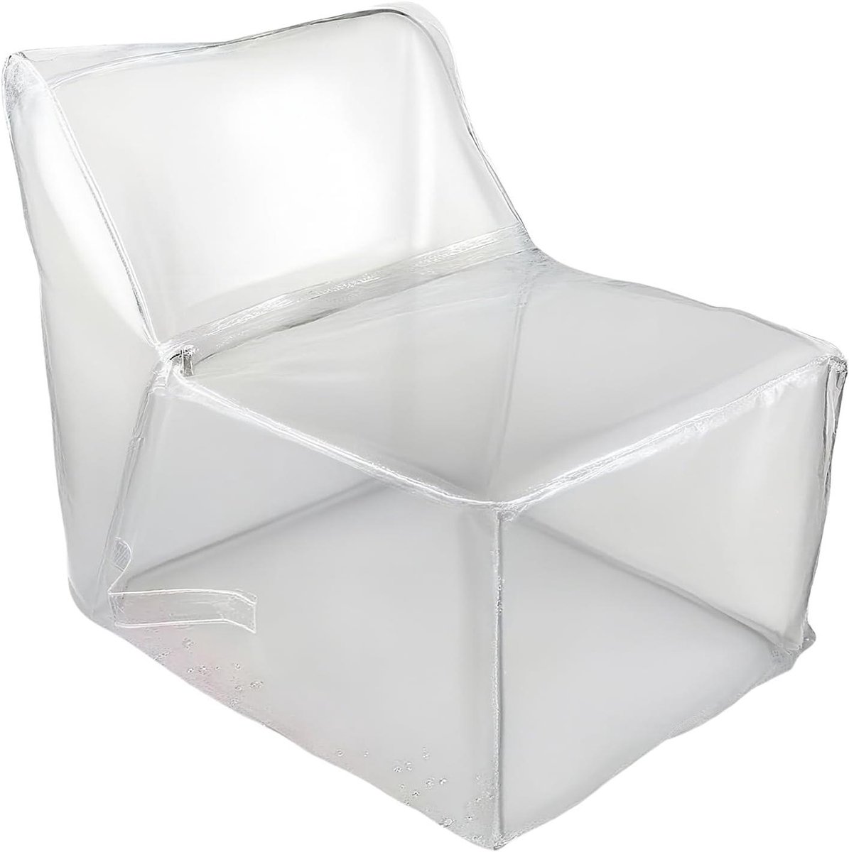 Zitzak Speelgoedhoes - Opbergzak Poef - Speelgoed Opbergen - Doorzichtige Pluche - 60x60x45 cm - Transparant